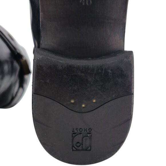 JO Ghost Navy Blue Leather Designer Zip Boots Mens 13 Italy Ankle Dress Shoes 46 - Picture 16 of 16